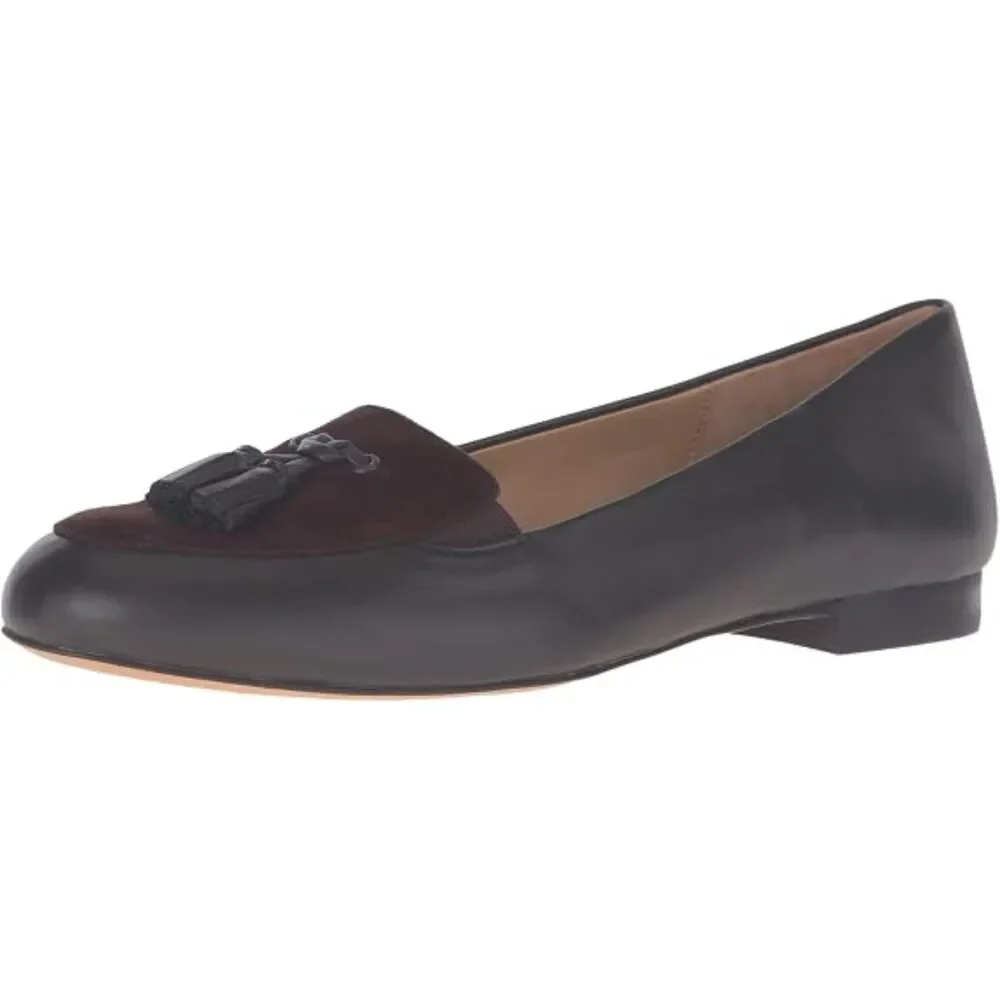 Trotters Signature Womens Loafers Size 7N Black Leather Suede Tassel Flats